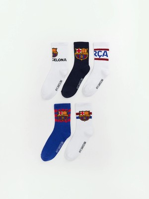 Lc Waikiki Yeni Sezon Barcelona Desenli Erkek Çocuk Soket Çorap 5'li