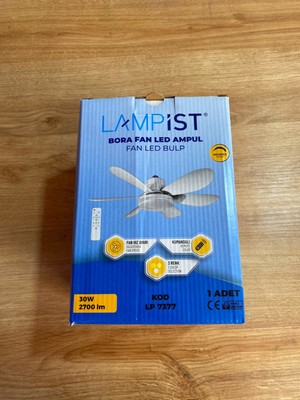 Lampist 30 Watt 6 Kanatlı Kumandalı Tavan Vantilatör Ayarlanabilir Üç Renk