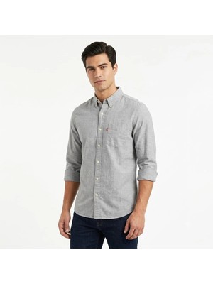 Levi's Keten Karışımlı Slim Fit Uzun Kol Erkek Gömlek JH-0020