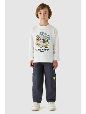 NBT Jeans Erkek Çocuk Beyaz Tshirt