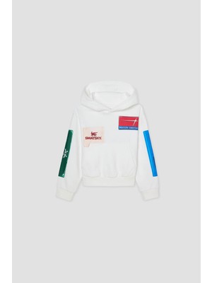 Swatsky Erkek Çocuk Beyaz Sweatshirt