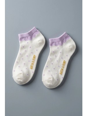 Bony Socks Puantiye Desenli Lila Çocuk Soket Çorap