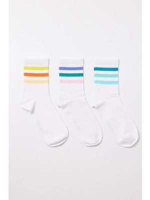 Bony Socks 3'lü Kadın Soket Çorap Mix