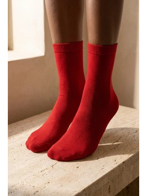 Bony Socks Kadın Harold Bambu Soket Çorap Bordo