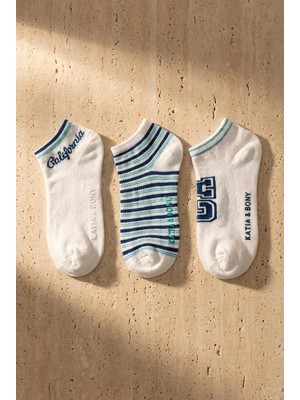 Bony Socks Çocuk 3'lü California Step Çorap