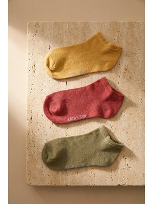 Bony Socks Çocuk 3'lü Pamuklu Patik Çorap