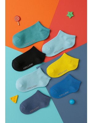 Bony Socks Erkek Çocuk 7'li Step Çorap Mavi