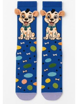 Bony Socks Çocuk Köpekli Kulak Aksesuarlı Dizüstü Çorap