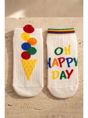 Bony Socks Çocuk Happy Day 2'li Step Çorap