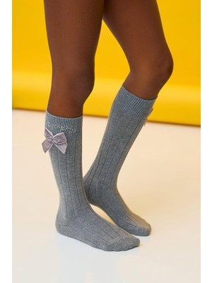 Bony Socks Let's Party Dizaltı Çocuk Çorabı Gri-Melanj