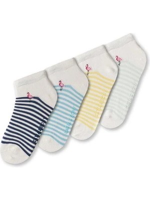 Bony Socks 4'lü Paket Kadın Flamingo Desenli Step Çorap
