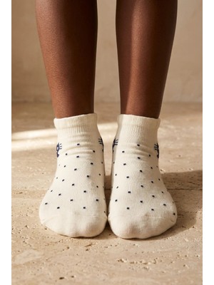 Bony Socks Çocuk Puantiyeli Step Çorap Beyaz