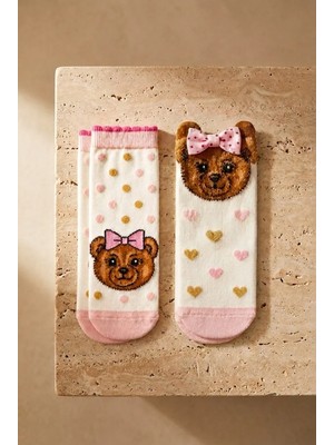 Bony Socks Ocean Odyssey Bear 2 Pck. Bebek Çorap Gül Pembe