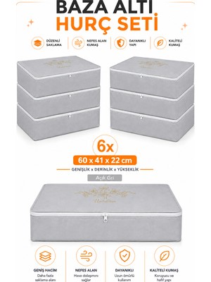 Umbellatum Hurç Baza Altı 6 Adet Set 64X46X22 cm Büyük Boy