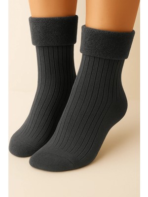 Bony Socks Kız Çocuk Havlu Çorap Antrasit