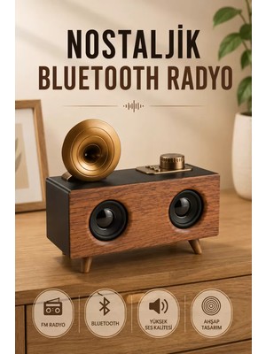 Sb Shopping Nostaljik Radyo Bağlantılı Şarjlı Yüksek Ses Kaliteli