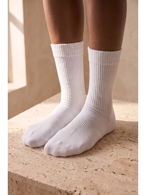 Katia & Bony Unisex Soket Spor Çorabı Beyaz