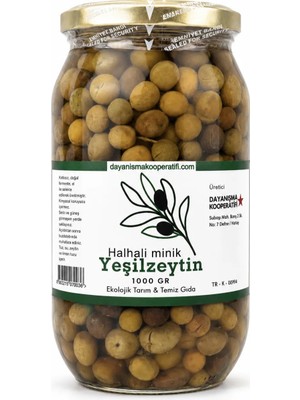 Asfur Halhali Minik Kırma Yeşil Zeytin & 1 kg