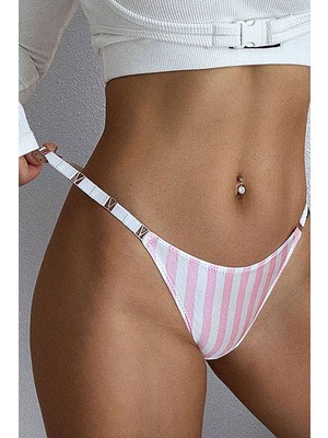 BMD Viki Tanga Külot - Beyaz-Pembe