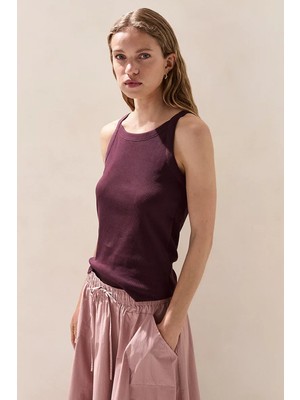 The White Company Organik Pamuklu Fitilli Kadın Atlet