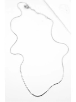 İlk El Grup Yılan Zincir Kolye - 46CM - Gümüş
