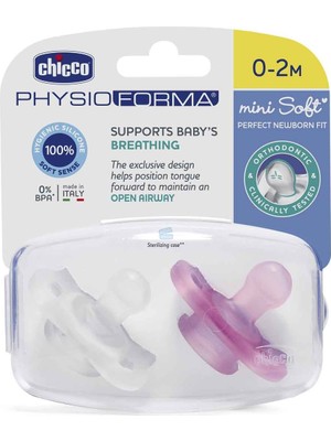 Aktif Bebek Chicco Physioforma Mini Soft 2'li Emzik 0-2 Ay Kız