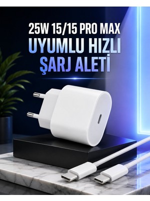Güç Adaptörü ve Kablosu Şarj Aleti 15/15 Pro Max Uyumlu Hızlı Şarj - PINVOX7976-4001