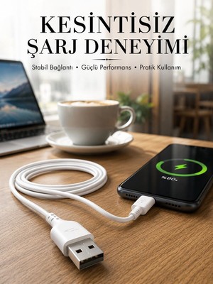 2 Metre Type-C Şarj Kablosu Güvenli ve Stabil Şarj Desteği - PINVOX8196-8401