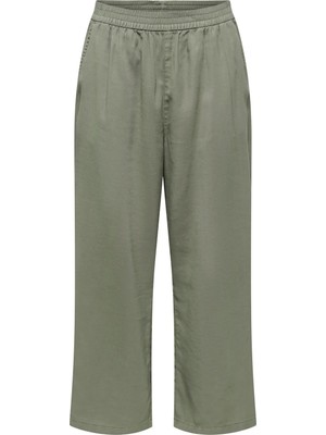 Only Kadın Onlarıs Beli Lastikli Bilek Boy Pantolon 15364124 Haki