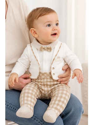 Baby Hola Erkek Bebek Şık Takım Görünümlü Bebek Mevlüdü Hastane Çıkışı Tulum 13955