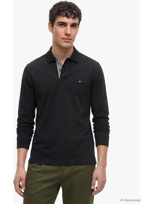 Tommy Hilfiger Ls Mercerısed Jacquard Reg Polo