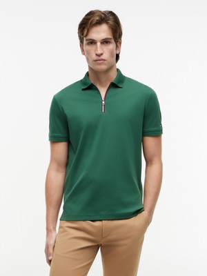 Tommy Hilfiger Lıquıd Cotton Zıp Reg Polo