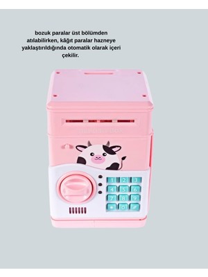 İlk El Grup  Pembe Atm Kasa Görünümlü Elektronik Şifreli Çocuk Kumbarası