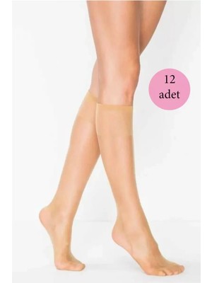 İlk El Grup 12 Adet Süper Ince 15 Den Mat Pantolon Çorabı Ten