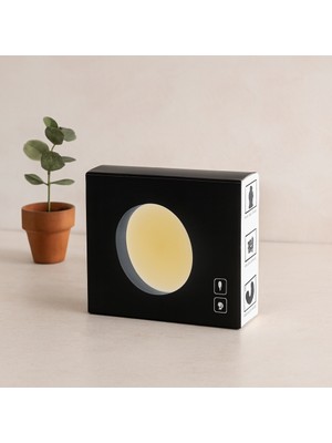 İlk El Grup USB Şarjlı Sensörlü Yuvarlak LED Lamba 8.3 cm - Sarı Işık