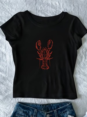 Touz Kemer Boy Summer Lobster Crop Bluz