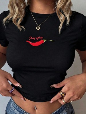Touz Kemer Boy Retro Stay Spicy Crop Bluz