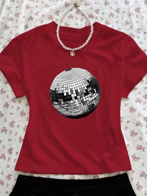 Touz Kemer Boy Disco Ball Crop Bluz
