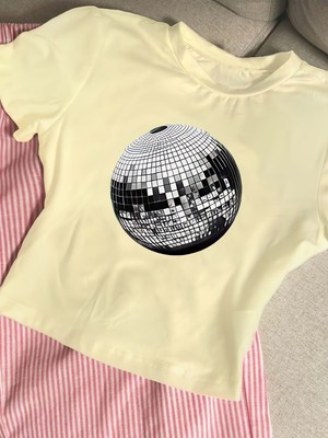 Touz Kemer Boy Disco Ball Crop Bluz
