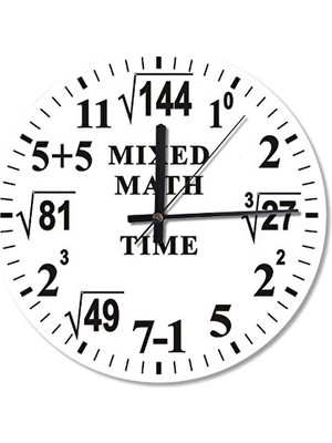 Lusenne Duvar Saati: Matematik Işlem Temalı Ahşap
