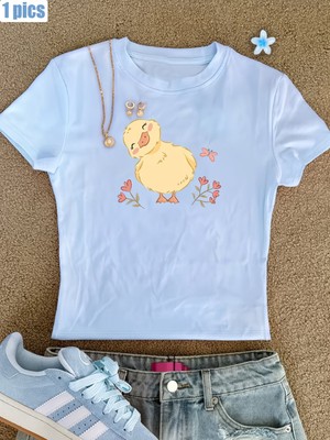 Touz Kemer Boy Cute Chick Crop Bluz