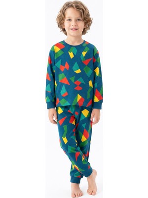 Modanino Erkek Çocuk %100 Pamuk Pijama Takımı 3-8 Yaş 12736IS