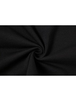Touz Küt Küt Pink Melody Baskılı Ters Dikiş Siyah Crop