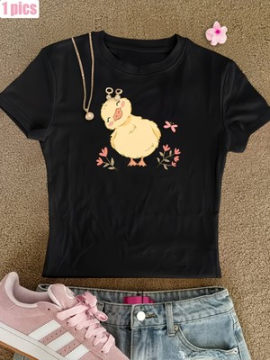 Touz Kemer Boy Cute Chick Crop Bluz