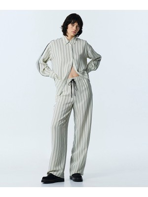 Twist Çizgili Elastik Bel Pantolon TW6260003136018