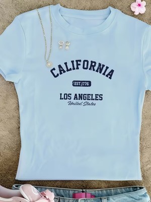Touz Kemer Boy California Est 1776 Crop Bluz