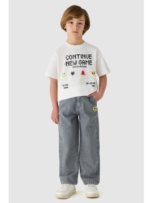 NBT Jeans Erkek Çocuk Beyaz Tshirt