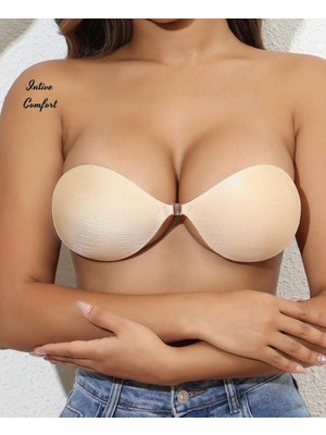 Intive Lingerie Intive Destekli Askısız Sırtsız Silikonlu Yapışkan Silikon Sütyen - Dekolteli Kıyafetler Için