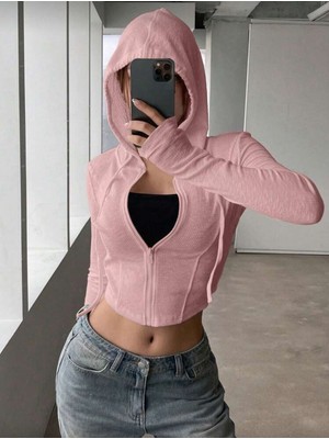 Touz Rolly Basic Slim Fit Fermuarlı Bluz
