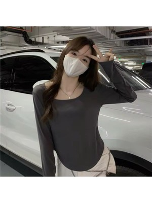 Touz Honda Racing Beyaz Uzun Kollu Bluz Crop